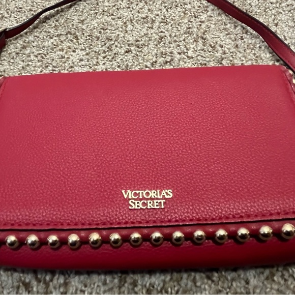 Victoria's Secret Handbags - Victoria's Secret Red Clutch/Purse with Gold Accents